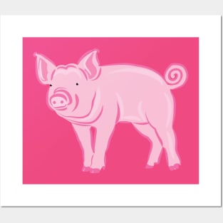 Pink Pig Posters and Art